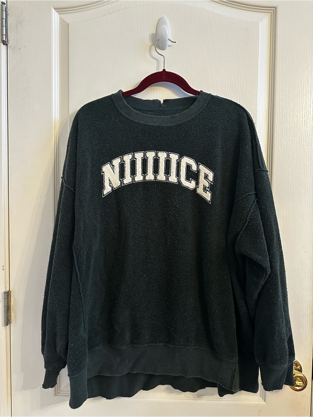 aerie dark green pullover sweater